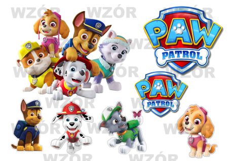 Opłatek na tort z Figurkami Psi Patrol