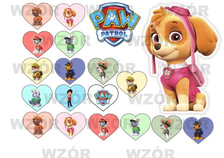 Opłatek na tort z Figurkami Psi Patrol