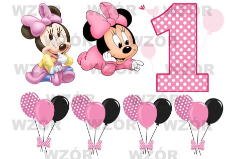 Opłatek na tort z Figurkami Myszka Minnie