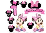 Opłatek na tort z Figurkami Myszka Minnie