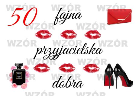 Opłatek na tort na 50 urodziny dla kobiety